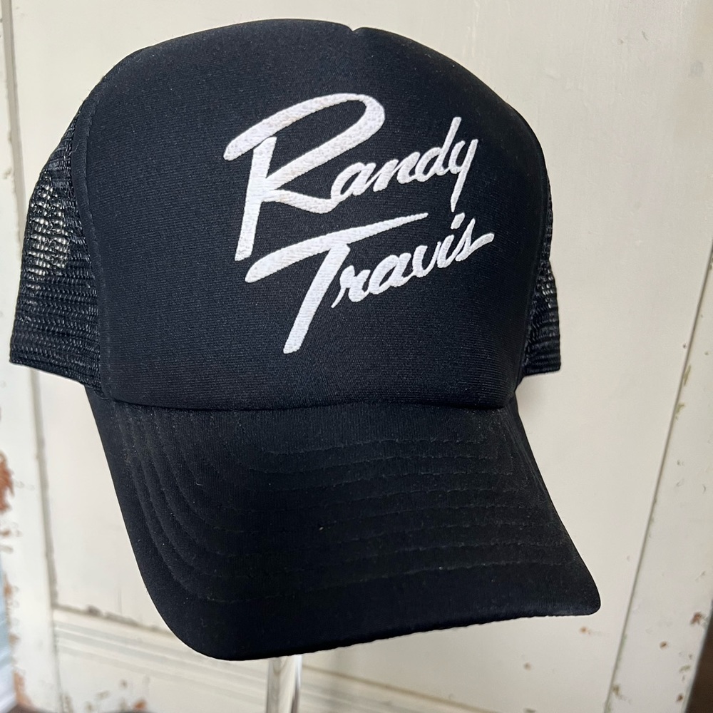 Vintage Randy Travis black hat cap. Mint condition.